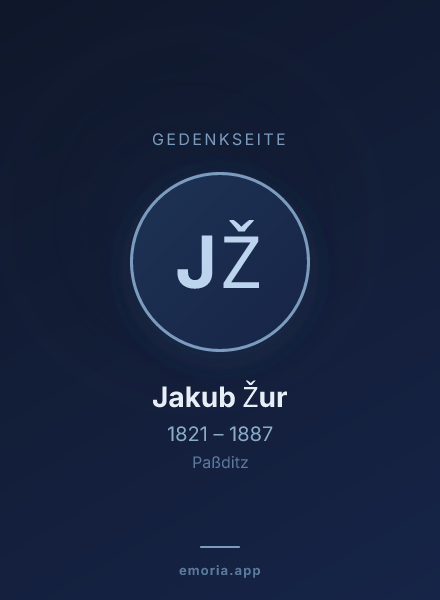 Gedenkportrait von Jakub Žur