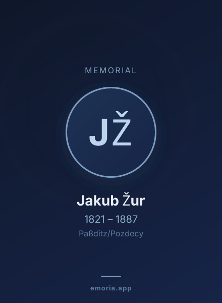 Memorial portrait of Jakub Žur
