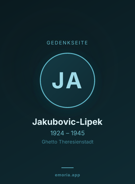 Gedenkportrait von Jakubovic-Lipek