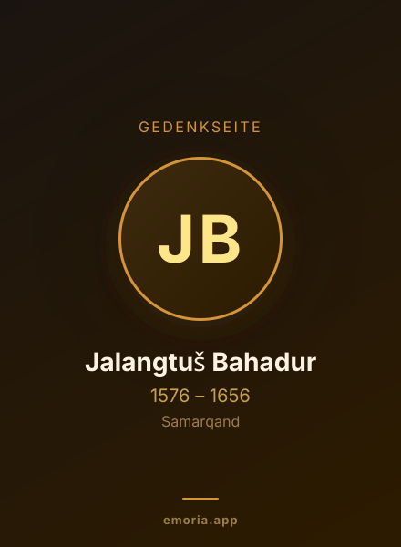 Gedenkportrait von Jalangtuš Bahadur