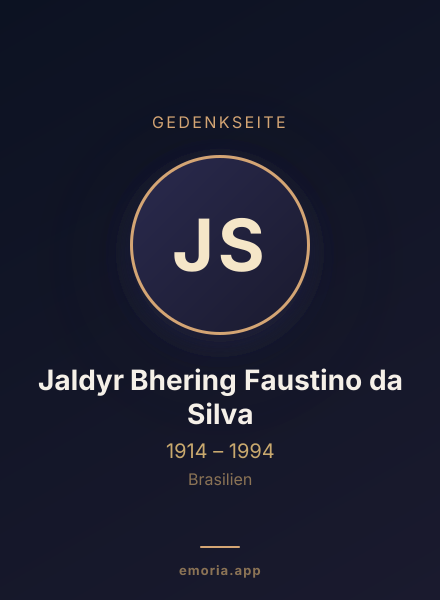 Gedenkportrait von Jaldyr Bhering Faustino da Silva