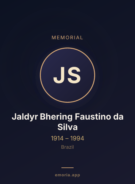 Memorial portrait of Jaldyr Bhering Faustino da Silva