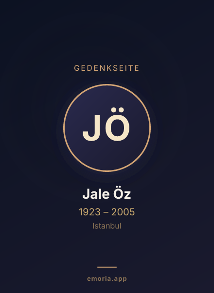 Gedenkportrait von Jale Öz
