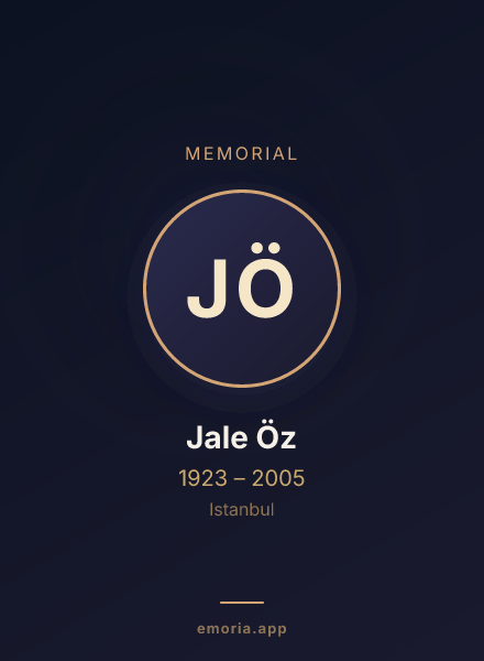 Memorial portrait of Jale Öz
