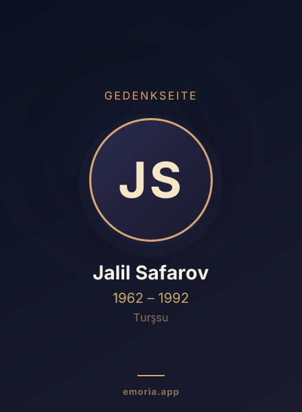 Gedenkportrait von Jalil Safarov