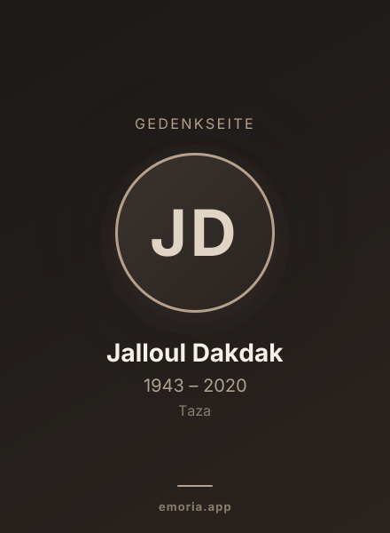 Gedenkportrait von Jalloul Dakdak