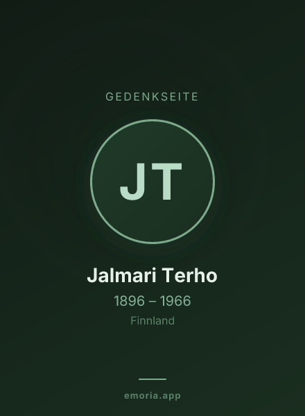 Gedenkportrait von Jalmari Terho