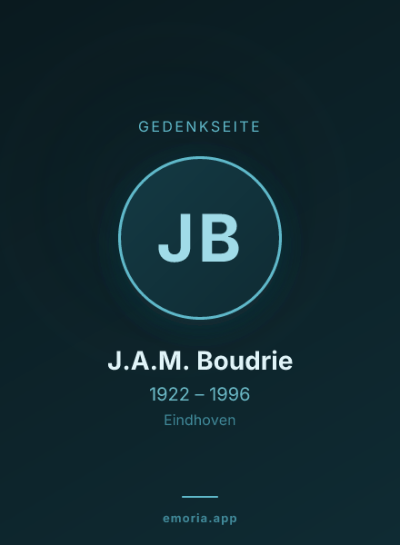 Gedenkportrait von J.A.M. Boudrie