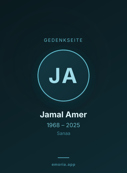 Gedenkportrait von Jamal Amer