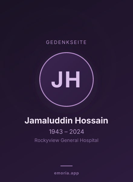 Gedenkportrait von Jamaluddin Hossain