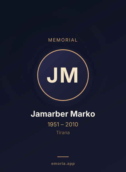 Memorial portrait of Jamarber Marko