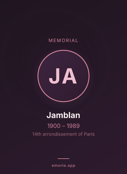 Memorial portrait of Jamblan