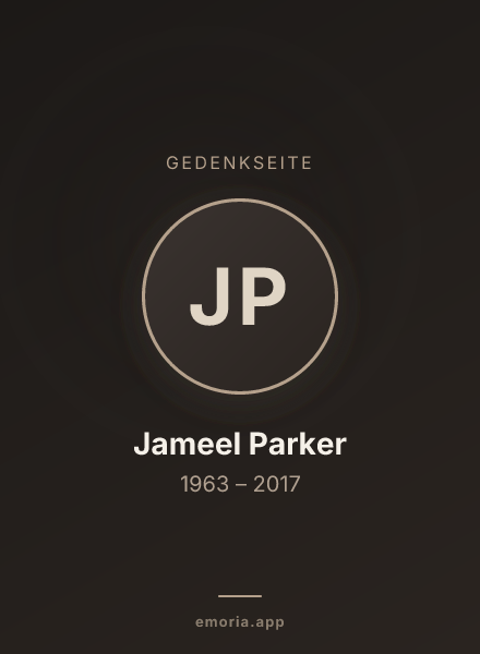 Gedenkportrait von Jameel Parker