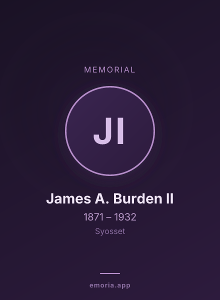 Memorial portrait of James A. Burden II