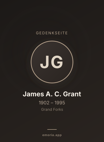 Gedenkportrait von James A. C. Grant