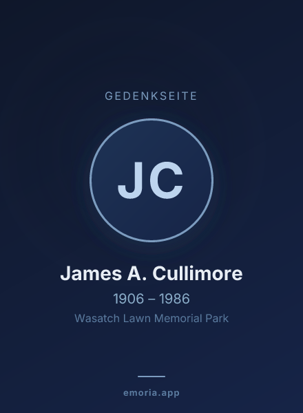 Gedenkportrait von James A. Cullimore
