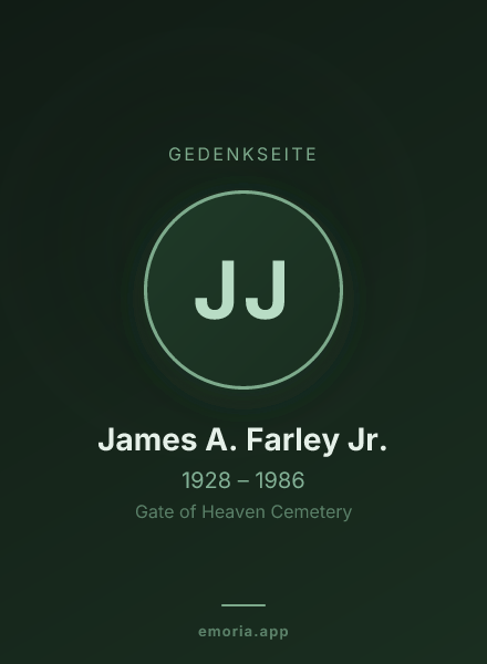 Gedenkportrait von James A. Farley Jr.