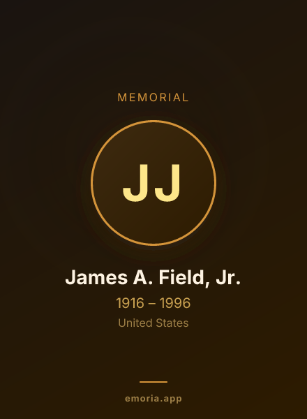 Memorial portrait of James A. Field, Jr.