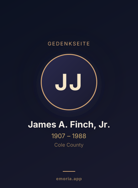 Gedenkportrait von James A. Finch, Jr.
