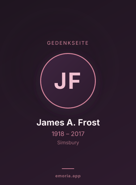 Gedenkportrait von James A. Frost