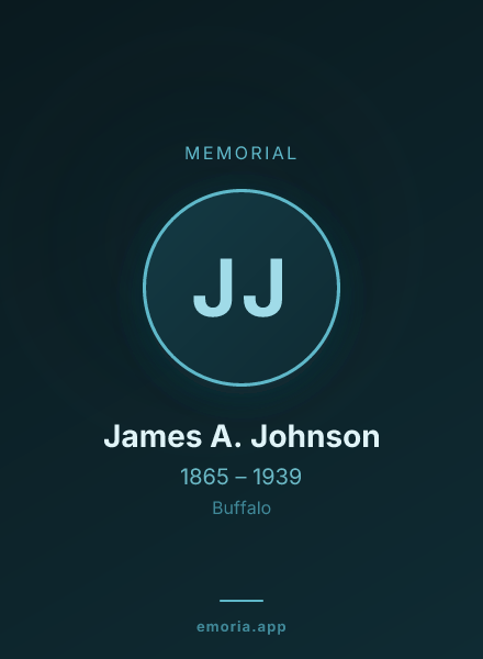 Memorial portrait of James A. Johnson