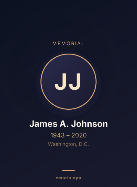 Memorial portrait of James A. Johnson