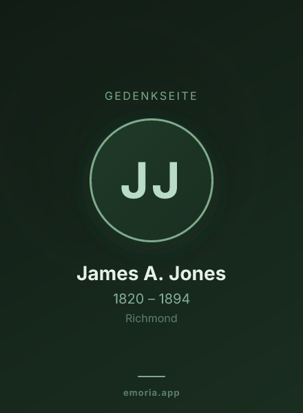 Gedenkportrait von James A. Jones