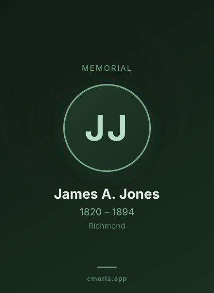 Memorial portrait of James A. Jones