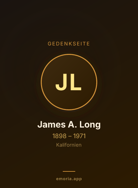 Gedenkportrait von James A. Long