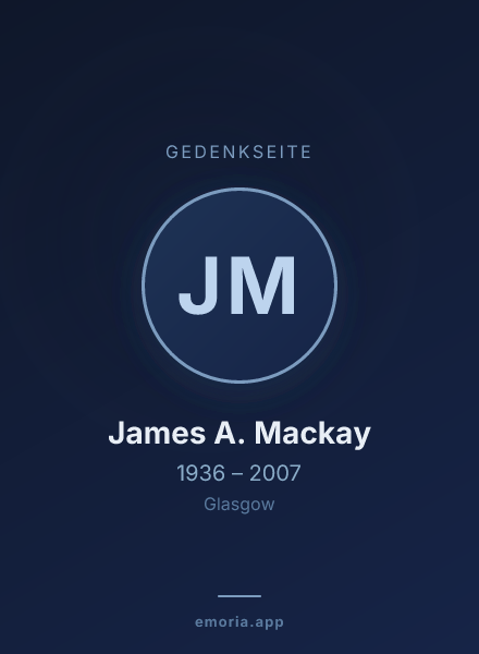 Gedenkportrait von James A. Mackay