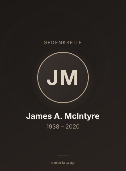 Gedenkportrait von James A. McIntyre