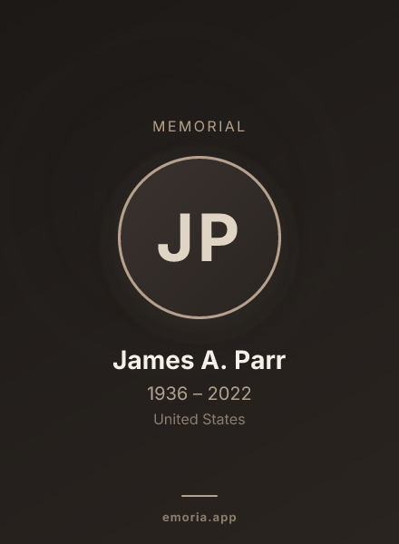 Memorial portrait of James A. Parr
