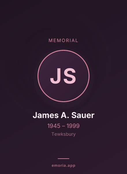 Memorial portrait of James A. Sauer