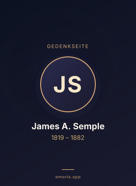 Gedenkportrait von James A. Semple