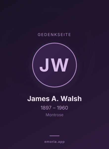 Gedenkportrait von James A. Walsh