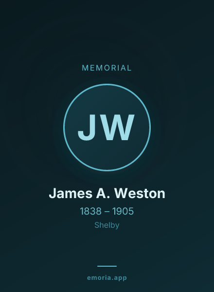 Memorial portrait of James A. Weston
