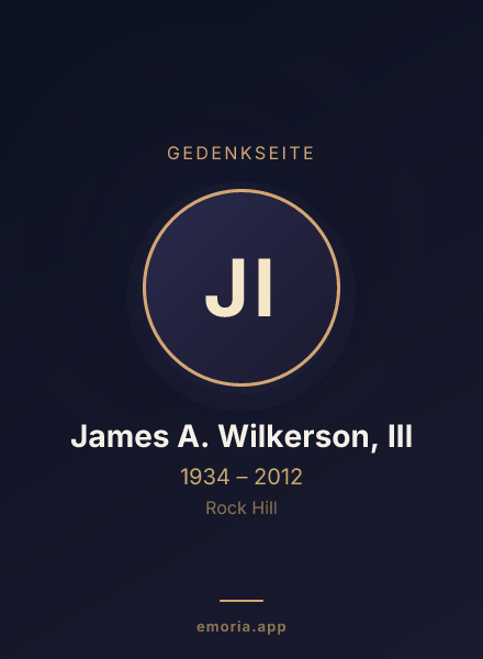 Gedenkportrait von James A. Wilkerson, III