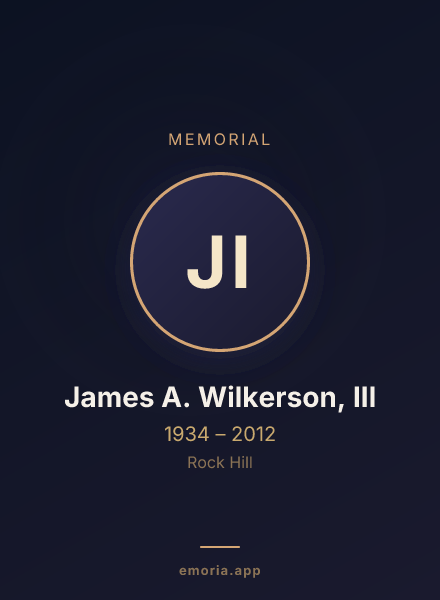 Memorial portrait of James A. Wilkerson, III