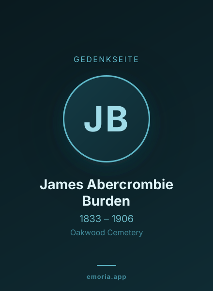 Gedenkportrait von James Abercrombie Burden