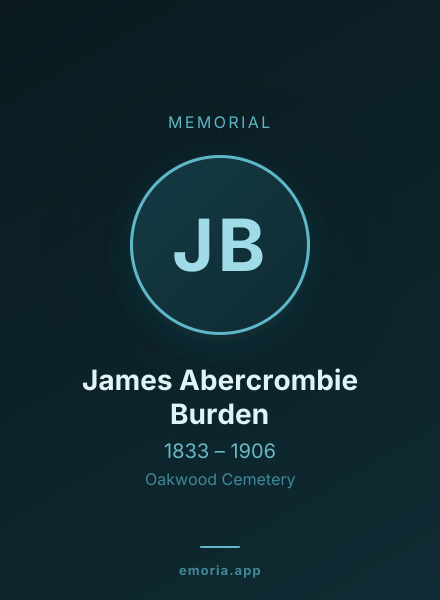 Memorial portrait of James Abercrombie Burden
