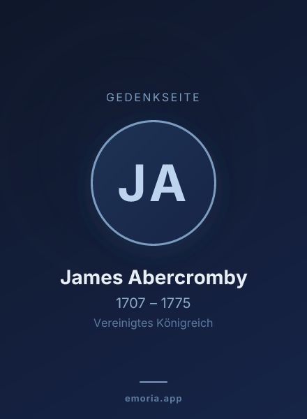 Gedenkportrait von James Abercromby