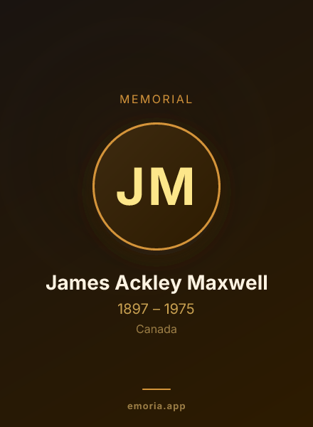 Memorial portrait of James Ackley Maxwell