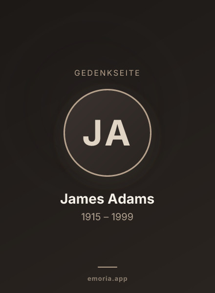 Gedenkportrait von James Adams