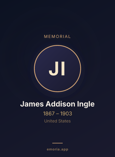 Memorial portrait of James Addison Ingle