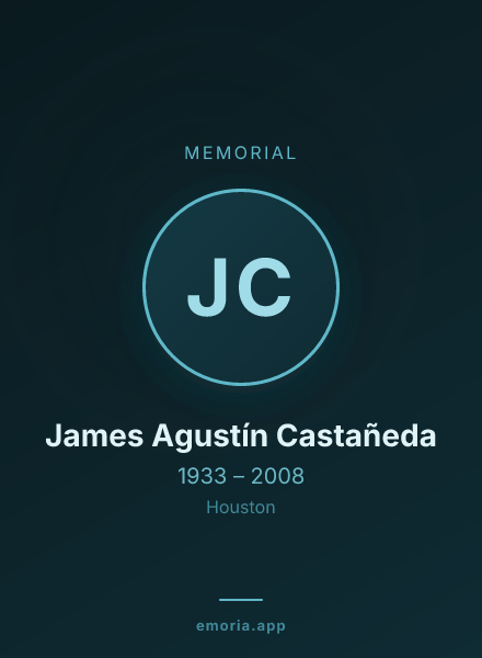 Memorial portrait of James Agustín Castañeda