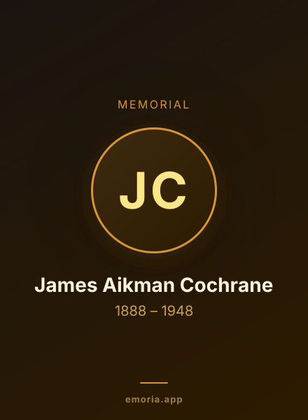 Memorial portrait of James Aikman Cochrane