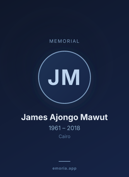 Memorial portrait of James Ajongo Mawut