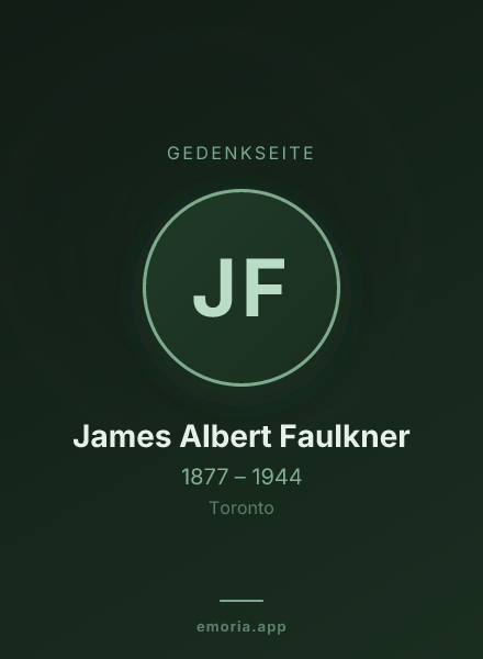 Gedenkportrait von James Albert Faulkner