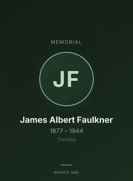 Memorial portrait of James Albert Faulkner