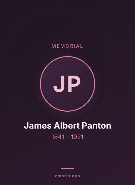 Memorial portrait of James Albert Panton